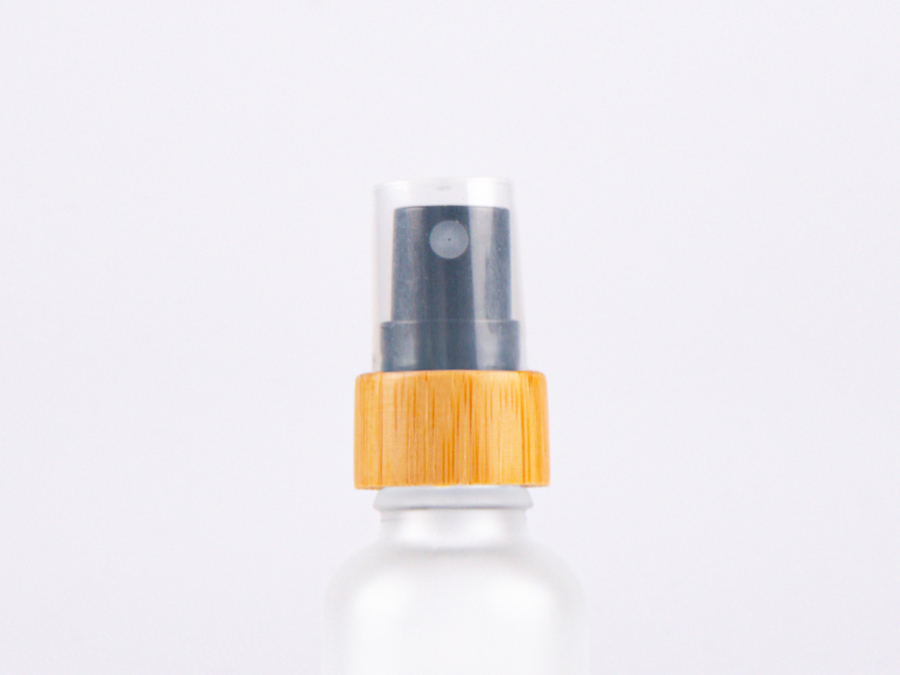 säuremattierte Flasche 100ml, mit Zerstäuber Bambus